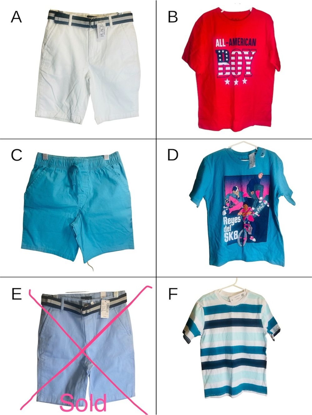 NWT Boys Size 8 T-Shirt and Shorts Lot - Children’s Place and Wonder Nation